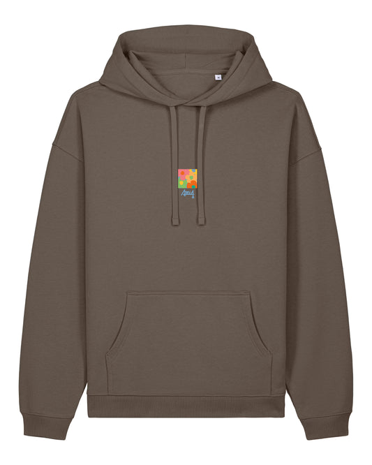 Hoodie Oversized Floral - Mocha