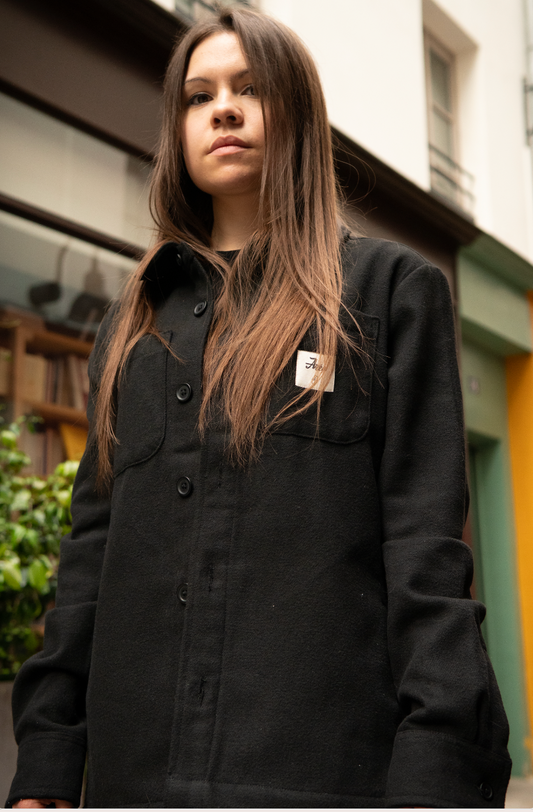 Sur-chemise à broderie chenille